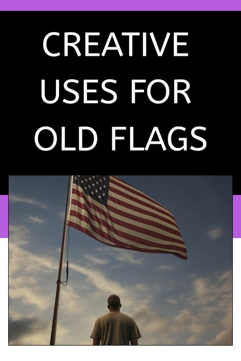 Creative Uses for Old Flags Old American Flag Ideas, Old Flag Ideas, How To Frame A Flag, Flag Decorating Ideas Wall Art, American Flag Diy Projects, Flag Ideas Creative, Flag Decorating Ideas, Flag On House, Flag Diy Projects