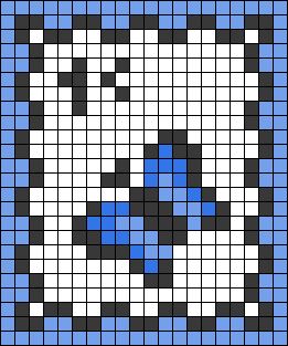 Alpha Pattern Small, Cute Small Pixel Art, Small Pixel Art Pattern, Small Alpha Patterns, Loom Band Patterns, Pony Bead Projects, Butterfly Insect, Graph Paper Drawings, Easy Pixel Art