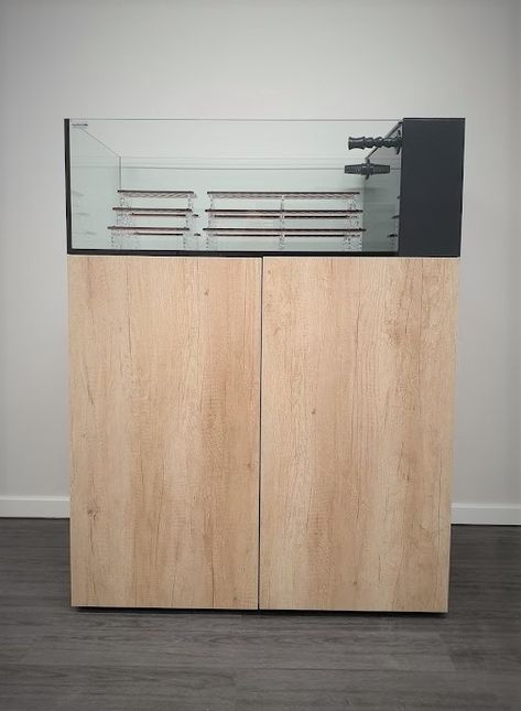 Aquarium Cabinet, Custom Aquarium, Aquariums, Aquarium Fish, White Oak, Black Glass, Fresh Water, Fish