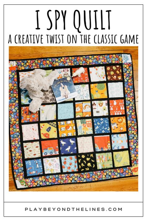 I Spy Quilt Patterns Free, I Spy Books, Pillow Covers Tutorial, Quilting Methods, I Spy Quilt, Kids Quilts, Sewing Machine Projects, Pretty Quilt, Boy Quilts