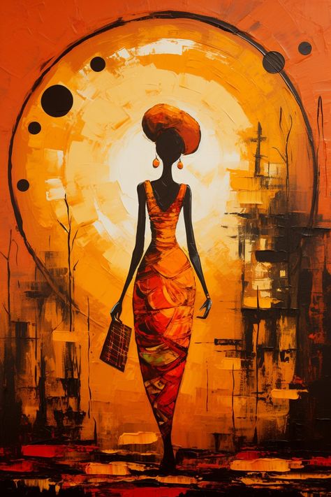 She is Beauty She is Strength She is Intellect She is Wisdom She is Power She is Life She is Triumph She is African Ducks Painting, Italy Music, Diy Illustration, Painting With Poster Colour, Africa Art Design, African Artwork, African Paintings, Afrikaanse Kunst, African Art Paintings