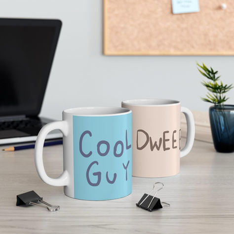 Cool Guy and Dweeb Mugs from Adventure Time Card Wars Episode Adventure Time Gift, Cool Guy, Nerdy Gifts, Finn The Human, Adventure Gifts, Jake The Dogs, Gift Of Time, Mugs Set, Pharmacy Gifts