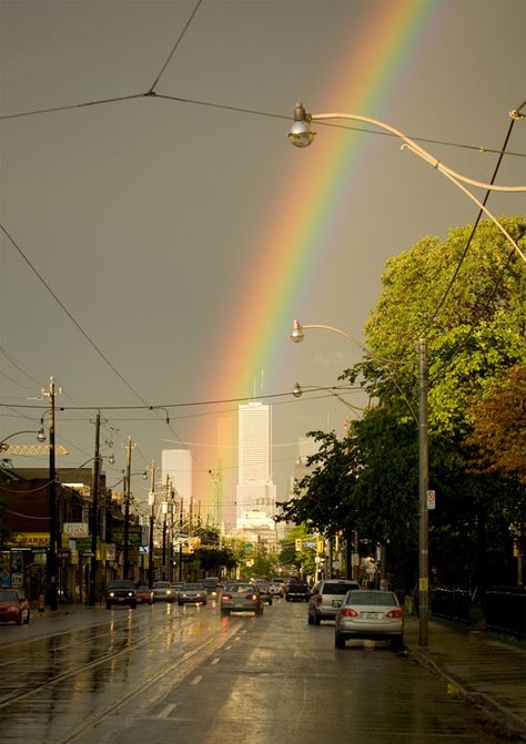 Lightning and a Double Rainbow, June 2009 Pretty Lightning, March Images, Rainbow Weather, Under The Rainbow, Rainbow Magic, Rainbow Connection, Double Rainbow, Rainbow Sky, Rainbow Aesthetic