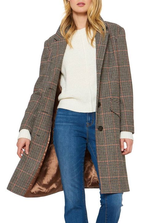 Plaid Coat Women, Mia Mia Mine, Plaid Wool Coat, Mia Mia, Check Coat, Tailored Coat, Longline Coat, Tweed Coat, Plaid Coat