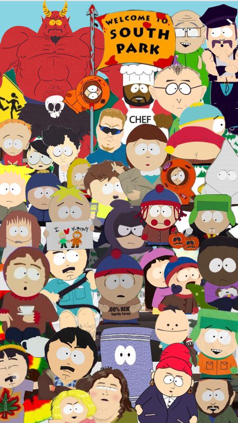 #southpark #wallpaper #tv #funny Southpark Wallpaper, South Park Videos, Tv Funny, 2160x3840 Wallpaper, Eric Cartman, Star Trek Original, Dope Cartoon Art, I Dont Have Friends, Down South