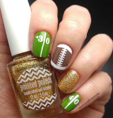 Football Super Bowl nails Fall Football Nails 2023, Football Gel Nail Designs, Football Gel Nails, Football Acrylic Nails, Fall Football Nail Designs, Football Toenails, Football Manicure, Fall Football Nails, Football Nails Acrylic