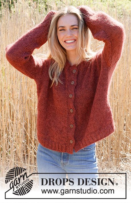 Moon Cardigan, Crimson Moon, Knitted Jackets Women, Ladies Cardigan Knitting Patterns, Knit Cardigan Pattern, Drop Shoulder Cardigan, Basic Cardigan, Knitting Patterns Free Cardigans, Patterned Cardigans