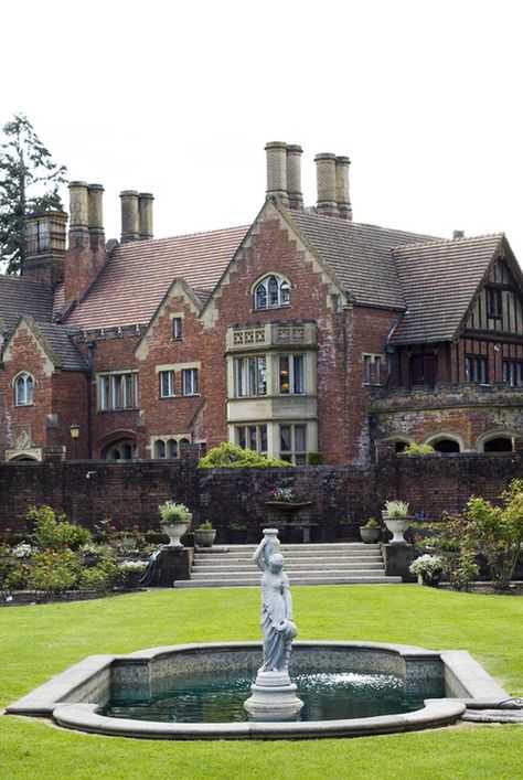 Entering This Washington Castle Is Like Being In A Fairy Tale Castles In America, Lakewood Washington, English Tudor Homes, Castle Exterior, Getaway Wedding, Castles In Wales, Brick By Brick, English Houses, Hidden Forest