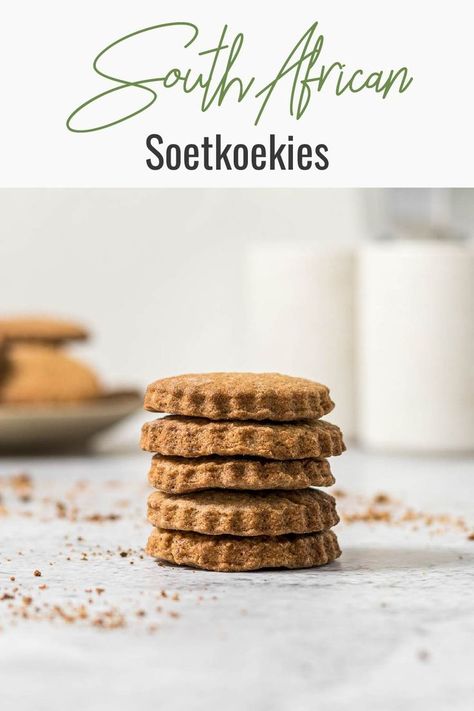 Stack of soetkoekies Malva Pudding, African Spices, Butter Biscuits, Spiced Butter, Tea Biscuits, South African Recipes, A Cup Of Tea, Homemade Desserts, Tea Or Coffee