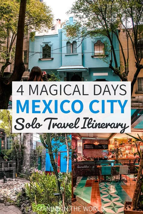 In this Mexico City itinerary you’ll discover some of the best things to do in Mexico City for solo travelers. I’ve packed it with tons of insider tips, including advice on Mexico City safety, what to wear in Mexico City, transportation, Mexico City restaurants, Mexico City neighborhoods, where to stay, and so much more. | Mexico City travel | Mexico travel | North America travel | Mexico bucket list | mexico itinerary | solo travel Mexico | #mexico #northamerica #mexicotravel #solotravel Things To Do In Mexico City, What To Wear In Mexico, Travel North America, Mexico City Vacation, Mexico City Restaurants, City Transportation, Mexico Bucket List, Things To Do In Mexico, Mexico Itinerary