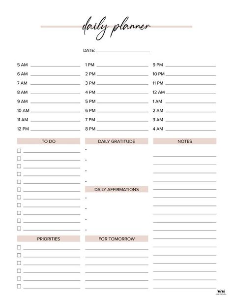 printable daily planner pages planner 8 Homework Planner, Daily Planner Printables Free, Daily Routine Planner, 2023 Planner, Daily Planner Pages, Printable Planner Pages, Planner Printables Free, Daily Plan, Planner Templates