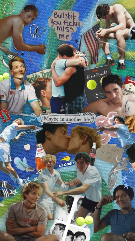 Fire & Ice #challengers #artdonaldson #patrickzweig #mikefaist #joshoconnor #lucaguadagnino #movie #aesthetic #tennis #gay #romance Challengers Movie, Aesthetic Tennis, Movie Collage, Movie Aesthetic, Gay Romance, Movie Wallpapers, Last Dance, Aesthetic Painting, Cute Celebrity Guys