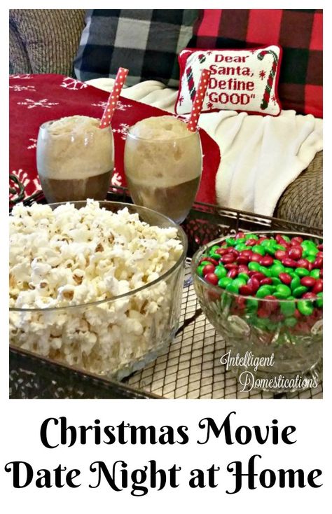 How to plan-a-cheap-or-free-chrismas-movie-date-night-at-home-with-these-simple-elements-intelligentdomestications-com Movie Date Night At Home, Date Night At Home, Christmas Movie Night, Romantic Date Night Ideas, Homemade Food Gifts, Christmas Date, Movie Date, Christmas Food Gifts, Night At Home