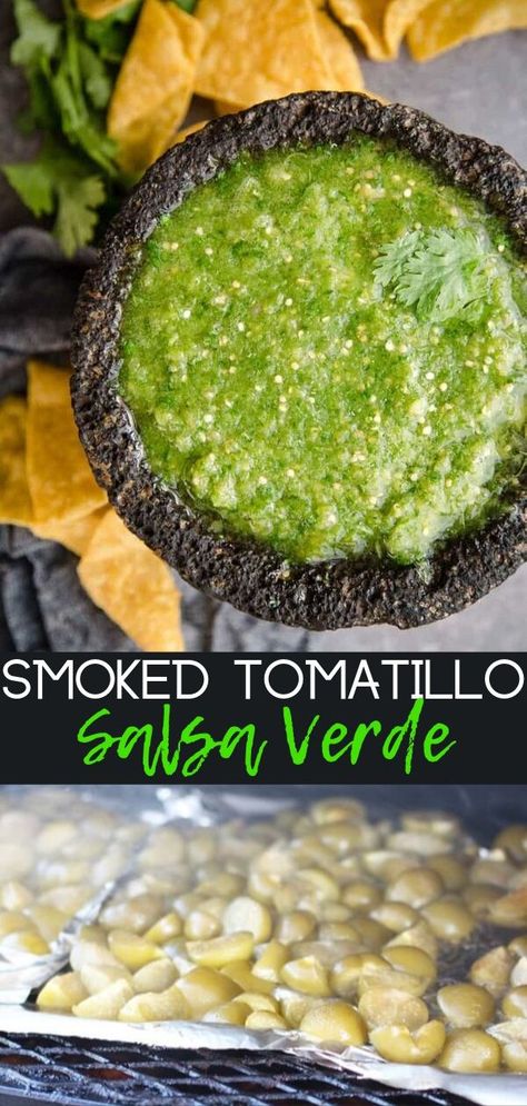 Smoked Salsa Verde, Green Salsa Recipes, Green Tomato Salsa Verde, Canning Green Tomatoes, Green Salsa Recipe, Smoked Salsa, Tomatillo Recipes, Green Tomato Salsa, Canning Tomatoes Recipes