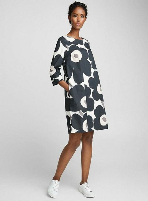 Sukienki Maksi, Marimekko Dress, Dotted Dress, Purple Linen, Ladies Dresses, Dresses Ideas, Clothes Horse, Mode Fashion, Dot Dress