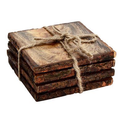 Millwood Pines Log Cut Square Coaster Farmhouse Coasters, Barn Wood Crafts, Barn Wood Projects, Small Woodworking Projects, Wood Shop Projects, Easy Wood Projects, Cool Woodworking Projects, Wooden Projects, Small Wood Projects