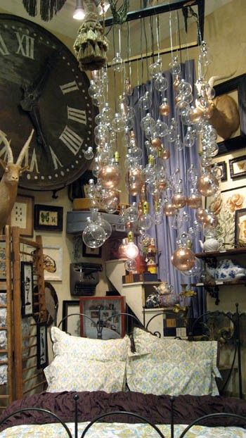 "Reminds me of Howl's Moving Castle."
I love. Hanging Bubbles, Anthropologie Bedroom, Ornament Chandelier, Anthropologie Display, Fun Lighting, Anthropologie Store, Chandelier Diy, Bulb Chandelier, Castle Rooms