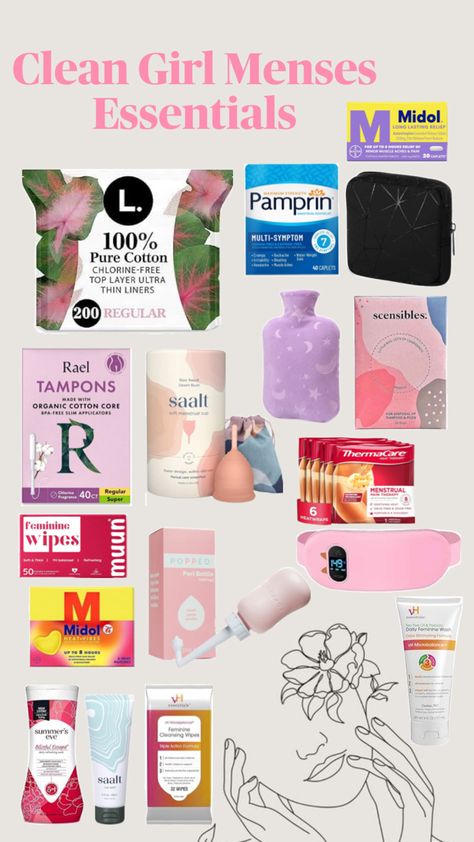 Here is some top rated “clean girl” menstrual cycle products guaranteed to keep you fresh, and pain-free during that time of the month! #period #essentials #clean #cleangirl #thatgirl #menses #cycle #mom #woman #girl Period Essentials, Time Of The Month, Clean Girl, Pain Free, Shopping Hacks, Smell Good, Womens Health, Top Rated, Self Care