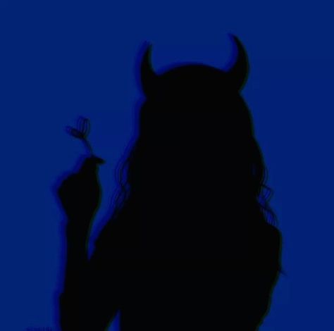 Demon Aestethic Girl, Demon Horns Aesthetic, Secret Pfp, Blue Demon Aesthetic, Blue Succubus, Demon Girl Aesthetic, Devil Girl Aesthetic, Horns Aesthetic, Temptation Aesthetic