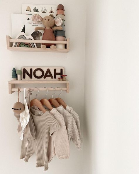 45+ Adorable Nursery Shelf Decor Ideas You Need To See Nursery Wall Shelf, Nursery Shelf Decor, Baby Room Neutral, Adorable Nursery, Baby Boy Room Decor, Nursery Shelves, Nursery Room Design, Baby Room Inspiration, Baby Boy Room Nursery