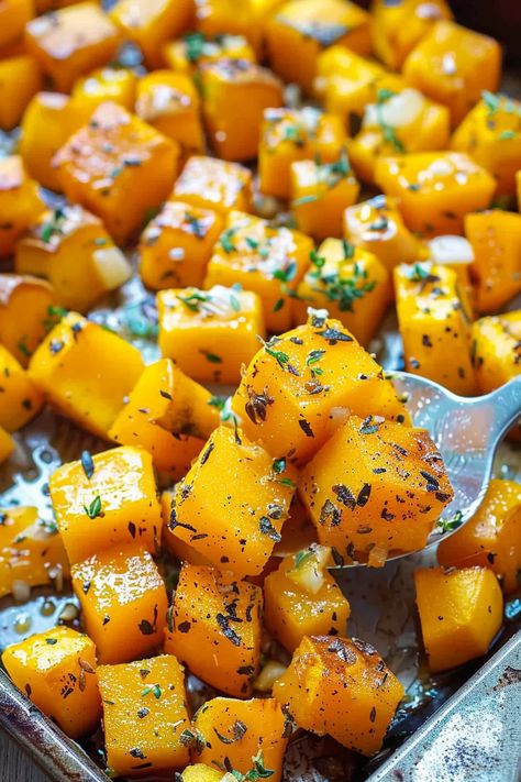 Butternut Squash Oven, Roasted Butternut Squash Cubes, Spicy Potato Wedges, Parmesan Squash, Savory Butternut Squash, Butternut Squash Recipes Roasted, Butternut Squash Cubes, Baked Butternut Squash, Dessert Smoothie