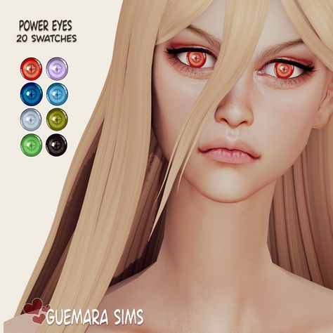 Makima Sims 4 Cc, Makima And Power, Power Eyes, Power Chainsaw Man, Chainsaw Man Anime, Power Chainsaw, Sims 4 Cc Eyes, Sims 4 Anime, Man Anime