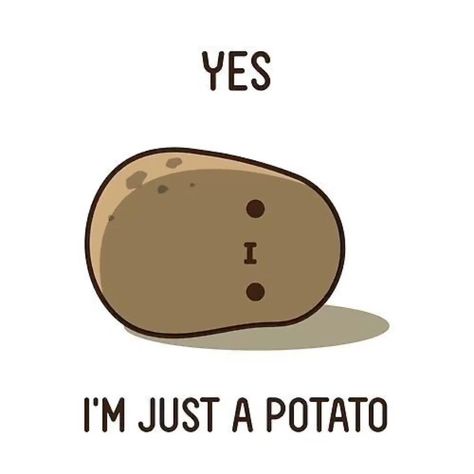 Potato Funny, Kawaii Potato, Holiday Iphone Wallpaper, Cute Potato, Funny Phone Cases, Cute Wallpapers For Ipad, Cute Funny Cartoons, Funny Pix, Funny Phone Wallpaper