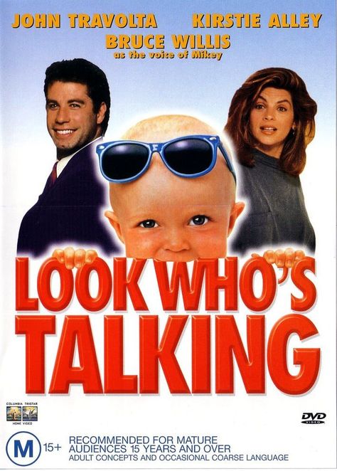 Look Who's Talking -1989 Look Who’s Talking Movie, Look Who's Talking, 80's Movies, Kirstie Alley, Kids Memories, Childhood Movies, See Movie, 90s Movies, 80s Movies