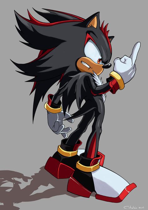 Shadow the hedgehog by: dramegar - Deviantart - Hahaha Joker, Shadow Sonic, Shadow And Amy, Sonic Fan Characters, Sonic Franchise, Sonic Adventure, Hedgehog Art, Sonic And Shadow, Sonic Boom