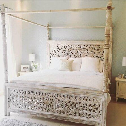 Post Bed Frame, 4 Post Bed, Wood Canopy Bed, Wood Canopy, Wooden Canopy, Loft Bed Frame, Wooden Bed Frame, Solid Wood Platform Bed, Wooden Headboard