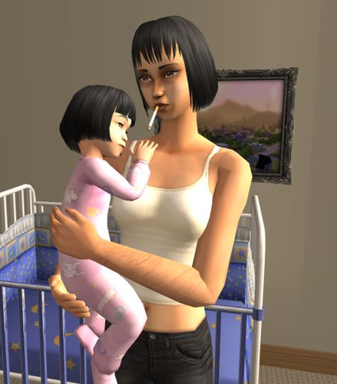 (7) When you're a single mother who's last two men she loved died out of nowhere, one from bullets, one from stress induced heart... – @jokusmaxismatch on Tumblr Sims 2 Mods, The Sims 2 Cc, Sims 2 Cc, Die Sims 4, Out Of Nowhere, Los Sims, Single Mother, Old Video, Old Cartoons