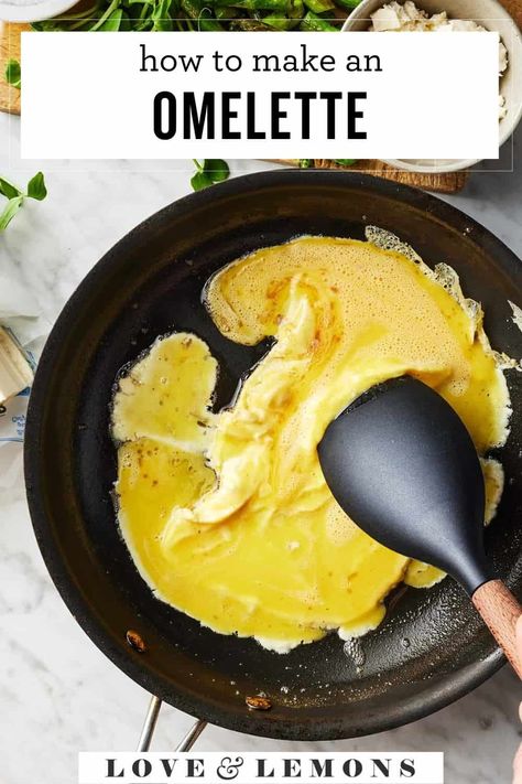 How to Make An Omelette Recipe - Love and Lemons Omelette Recipe, Vegetarian Breakfast Recipes, Tasty Vegetarian Recipes, Cooking Basics, Breakfast Meal Prep, Lemon Recipes, Spring Recipes, Basic Recipes, Easy Meal Prep