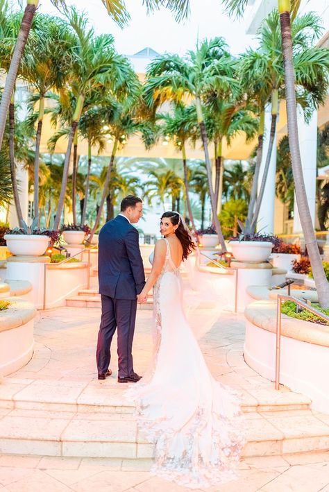 Beach Hotel Wedding, Loews Miami Beach Hotel, Miami Beach Hotel, Miami Beach Wedding, Miami Wedding Venues, Miami Beach Hotels, Groom And Groomsmen Attire, Bridal Dress Design, Miami Wedding