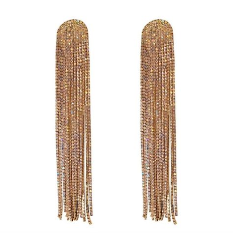 Nwot Ab Crystal Waterfall Earrings Goldtone Metal Back Studs Measure Aprox 6" Long 1" Wide Offers Are Always Welcome Bundle 5 And Save 30% I Might Even Throw In Free Shipping Eyeball Earrings, Waterfall Earrings, Tiger Earrings, Black Cat Earrings, Bone Earrings, Art Deco Mirror, Crystal Fashion, Long Tassel Earrings, Glitter Earrings