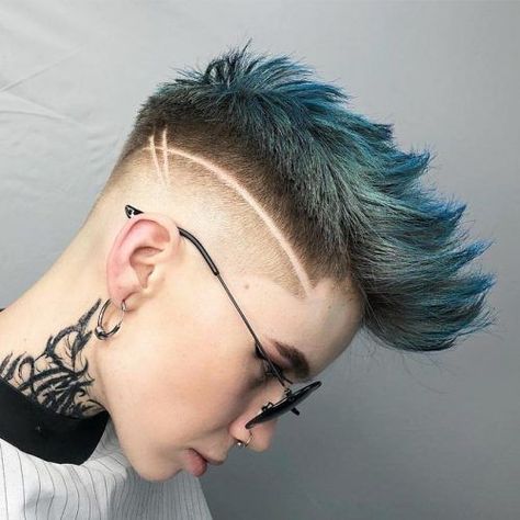 High Top Fade Haircut, Punk Haircut, Hair Tattoo Designs, Undercut Hair Designs, High Fade Haircut, Undercut Designs, Shaved Hair Designs, Gents Hair Style, Pixie Wig