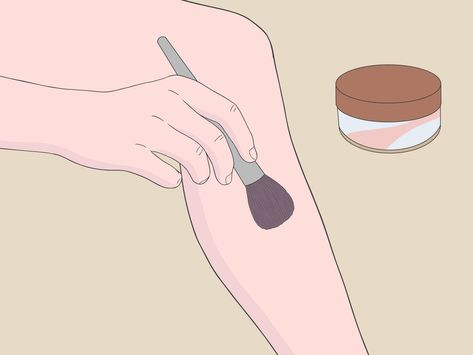 3 Simple Ways to Cover Legs with Makeup - wikiHow Dermablend Leg And Body Makeup, Leg Makeup For Veins Cover Up, Red Spots On Legs, How To Use Foundation, Leg Scars, Wound Makeup, Leg Makeup, How To Use Makeup, Beauty Blender How To Use