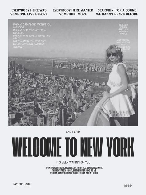 This song is underappricated 1989 Taylor's Version, Song Posters, Welcome To New York, Taylor Lyrics, Taylor Swift Lyrics, Vintage Poster Art, Room Posters, Real Love, Great Love