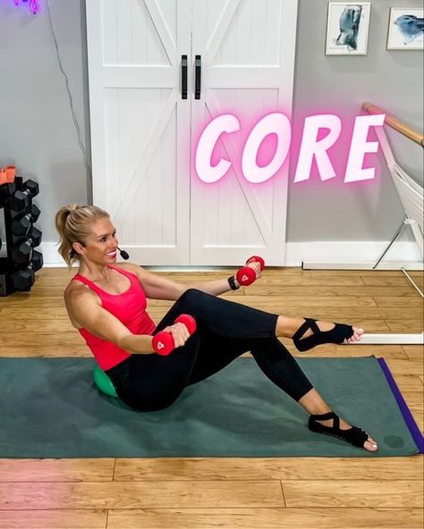 Lauren George on Instagram: "🟢Bender Ball Core🟢 Want to strengthen your deep core muscles without over taxing your hip flexors or injurying your low back? Grab a Bender Ball and give these spicy core moves a try! 🌶️ Vote below….. Which move looks like the most fun to you? 💬👇🏼 If you enjoyed these moves: 📌Save for your next workout or class ✈️ Share with your barre bestie 🥳 Follow for more barre & Pilates choreography ideas These moves are a sneak peek at some of core work from our latest Bender Ball Workouts, Choreography Ideas, Barre Core, Ball Workouts, Thigh Workouts, Pilates Ball, Golf Fitness, Deep Core, Barre Pilates