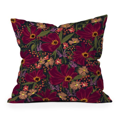 Anemone Fable Throw Pillow Joy Laforme Joy Laforme, Blankets And Pillows, Floral Throw Pillow, Weathered Oak, Floral Throw Pillows, Rectangular Coffee Table, Designer Throws, Deny Designs, Throw Blankets