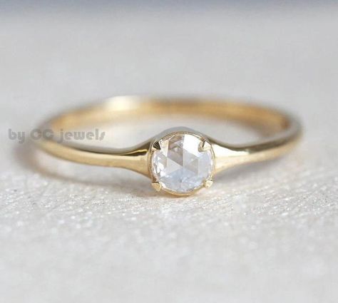 0.44 CT Round Rose Cut Solitaire Ring | Moissanite Engagement Ring | Wedding Ring | Rose Cut Moissanite Ring | Bezel Set | 14K Yellow Gold | Anniversary Ring | Antique Ring | Unique Ring | Vintage Ring | Proposal ring | Gift Ring | Solitaire Ring | Round Moissanite Ring Yellow Gold Diamond Engagement Ring, Rosecut Diamond Ring, Yellow Engagement Rings, Gold Diamond Engagement Rings, Alexandrite Ring, Round Diamond Ring, White Diamond Ring, Diamond Ring Settings, Special Deals