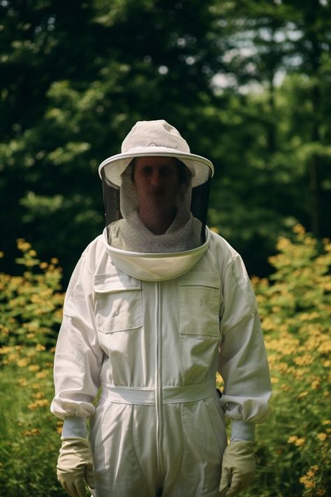 Ever wondered why bee suits are white? Dive into the world of beekeeping fashion and find out why this choice is more than just a style statement. Bee Suit, Bee Keeper, Style Statement, Bee Keeping, Farm Life, Bee, Wardrobe, The World, How To Wear