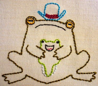 Frog Embroidery, Clothes Embroidery Diy, Baby Sitting, Felt Embroidery, Embroidered Art, Embroidery On Clothes, Simple Embroidery, Hand Embroidery Pattern, Sewing Embroidery Designs