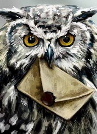 Christmas Paintings On Canvas Acrylics, Fanart Harry Potter, Harry Potter Painting, Harry Potter Owl, Harry Potter Hedwig, Christmas Paintings On Canvas, Images Harry Potter, Harry Potter Drawings, Harry Potter Room