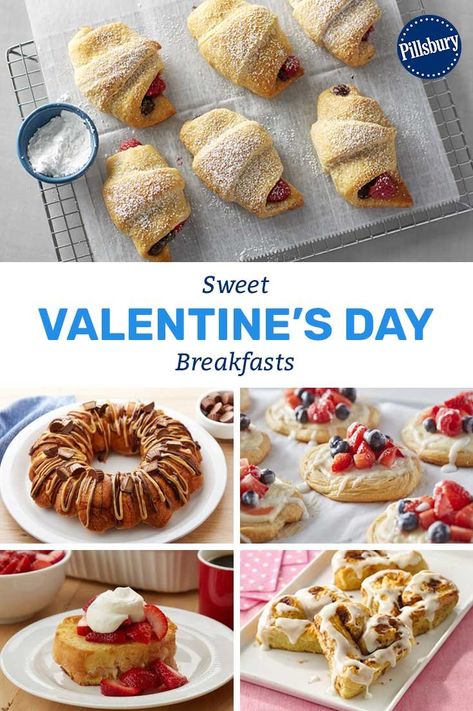 Heart Shaped Cinnamon Rolls, Crescent Roll Dessert, Crescent Recipes, Special Breakfast, Valentine Desserts, Sweet Valentine, Crescent Rolls, Simple Valentine, Holiday Celebration