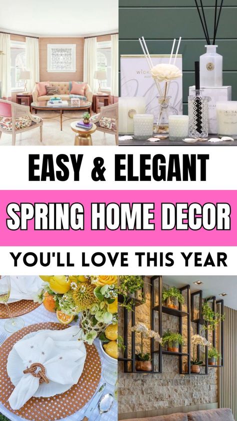 Spring is the season of renewal, making it the perfect time to refresh your home with vibrant, elegant decor. By introducing natural elements, soft hues, and playful accents, you can transform your space into a welcoming oasis. These easy and stylish spring decor ideas will inspire a seasonal makeover that combines comfort and charm. Spring Decorating Ideas For The Home, Spring Decorating Ideas, Spring Decor Ideas, Spring Decorating, Decorating Ideas For The Home, Refresh Your Home, Spring Home Decor, Natural Elements, Spring Home