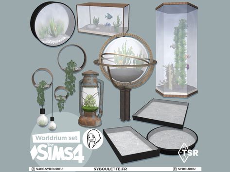 This aquarium cc sims 4 includes 14 items:1. Wall fish tank (animated and interactive) | 2. Fish tank aquarium (animated) | 3. Ceiling column aquarium Sims 4 Water Fountain Cc, Sims 4 Aquarium, The Sims 4 Cc Tsr, Aquarium Stand Ideas, Sims Clutter, Sim4 Cc, Lotes The Sims 4, Steampunk Theme, Sims Houses