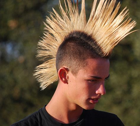 Mohawk Hairstyle, 80's Hairstyle, Mohawk Haircut, Shaved Side Hairstyles, Spiky Hair, Spiked Hair, Mohawk Hairstyles, Hair Techniques, Punk Hair