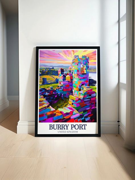 Burry Port Art kidwelly Castle Mwnt Poster Kidwelly Castle Mwnt Decor Burry Port Print Burry Port Decor Burry Port Gift - Etsy Kidwelly Castle, Europe Art, Castle Decor, Seaside Art, Coastal Art Prints, Medieval Architecture, Coastal Life, Sandy Shores, Seaside Town