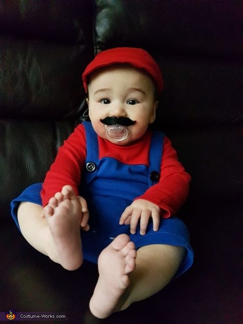 Baby Mario Costume, Mario Costumes, Mario Halloween Costumes, Mario Costume, Homemade Costume, Costume Works, Homemade Costumes, Halloween Costume Contest, Halloween Inspo