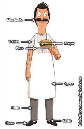 Bob Belcher Don't forget the pen in his apron pocket Bob Belcher Costume, Bob's Burgers Halloween Costume, Theater Bizarre, Bobs Burgers Costume, Bob's Burgers Halloween, Disfraces Ideas, Burger Costume, Halloween Toddler Party, Bob Belcher